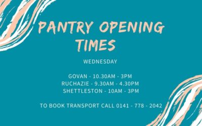 #Reminder of #Pantry #opening times #tomorrow @parkheadpantry @govanhelp @ruchaziep @fareShareGWS @CTGlasgow